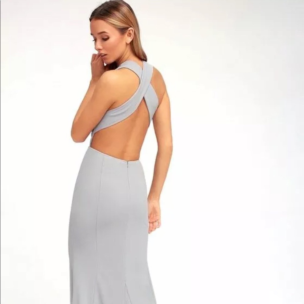 Lulus Light Gray Dress NWT